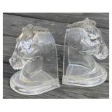 Glass Horse Bookends