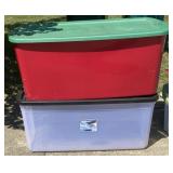 2 - Large Storage Totes with Lids