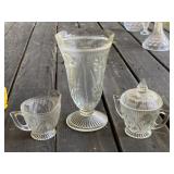 Iris & Herringbone Pattern Glass