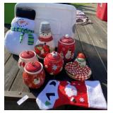 Tote Full of Christmas Decorations