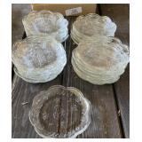 5 3/4" Embossed Floral Dessert Plates