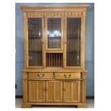 2 pc Leaded Glass China Cabinet