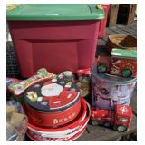 Tote Full of Christmas Tins
