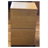 2 Drawer File Cabinet on Rollers