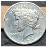 1921 Peace Dollar XF