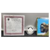 1 Troy Oz. Silver N. Amer. Big Game "Musk Ox"