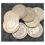 (8) Indian Head Cents 1901-1909