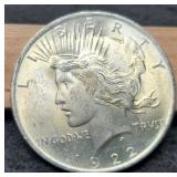 1922 Peace Dollar Unc.