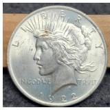 1922 Peace Dollar Unc.