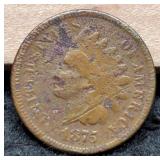 1875 Indian Head Cent AG