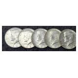 (5) 1964-D K. Half Dollar AU