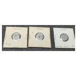 (3) Different Depression Era Sales Tax Tokens