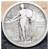 1917-S T1 Standing Liberty Quarter F
