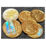 (8) Gold Plated/Enhanced State Quarters