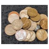 Lot w/ 21 Wheat Cents 1913-1957