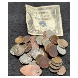 Lot Of 58 Junk U.S. Coins inc/
