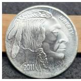 2011 1 Troy Oz. Silver Buffalo/Indian Round