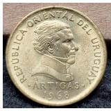 1968 Uruguary 1 Peso Unc.