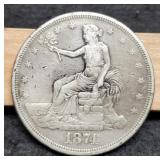 1874 Trade Dollar VF