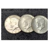 (3) 1964 K. Half Dollars