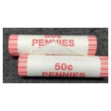 (2) Rolls 2009 L. Cents BU "Wood Chopper"