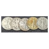 (5) 1941 W. Liberty Half Dollar