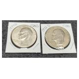 (2) Ike Dollars 1972-D, 74-D
