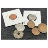 Lot w/ 8 World Coins