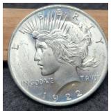 1922 Peace Dollar Unc.