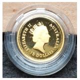 1986 1/10 Ounce Gold Australian $15 Gold Nugget