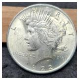 1922 Peace Dollar Unc.