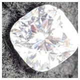 2.0 CT Moissanite GRA Cushion w/ COA