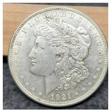 1921-D Morgan Dollar AU