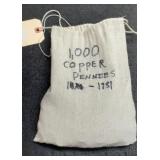 Bag Of 1,000 Copper L. Cents 1959-1981