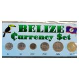 Belize 6 Coin Currency Set & Unc. $2 Banknote