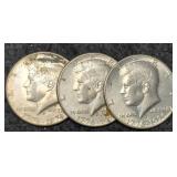 (3) 1976 K. Bicentennial Half Dollars