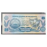 1991 Nicaragua 25 Cendavos Banknote Unc.