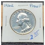 1962 Silver Proof Quarter