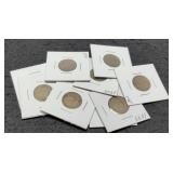 (9) Different Date V Nickels 1897-1912
