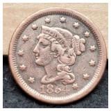 1854 Large Cent