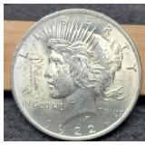 1922 Peace Silver Dollar Unc.