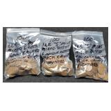 (3) Hundred "S" Mint Wheat Cents