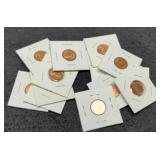 (14) L. Copper Cents 1960-1970 Red Unc.