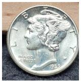 1939-D M. Dime MS Split Bands