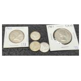 $1.05 In Canada Silver Coins: