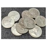 (10) Different Dated Canada Quarters Non Silver
