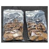 (4) Hundred Wheat Cents Post 1940