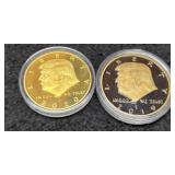 (2) Dollar Size Trump Tokens 2019, 2020