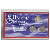 Display Of 3 Mercury w/ 3 Different Mints