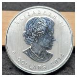 2014 1 1/2 Troy Oz. Silver Canada $8